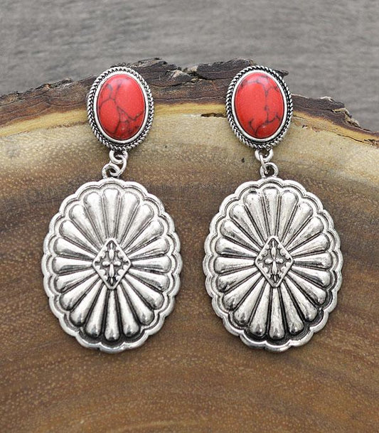 Crimson Drop Earrings